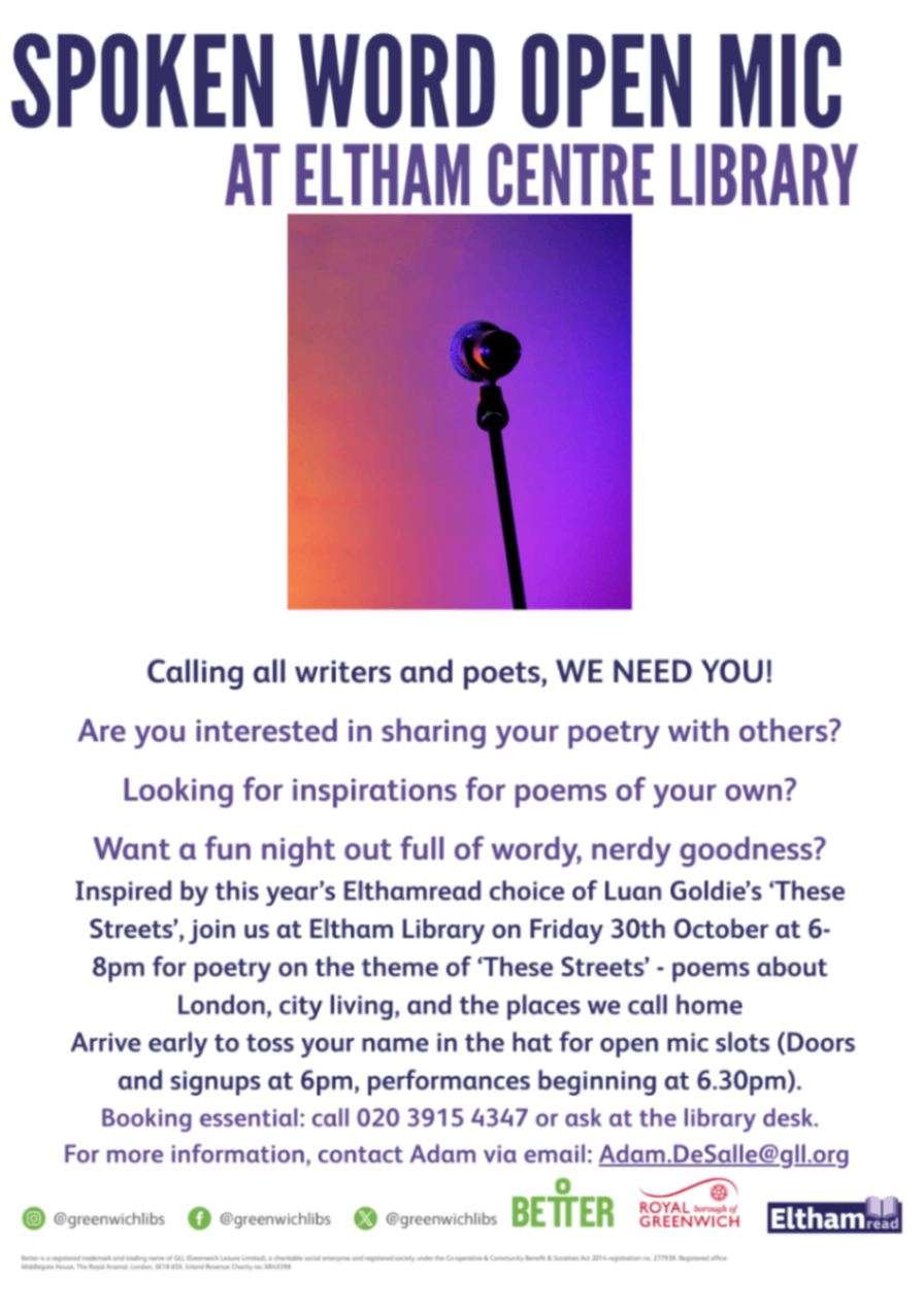 Eltham Library Open Mic