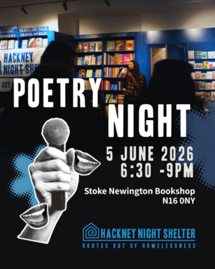 Hackney Night Shelter Poetry Jam Fundraiser