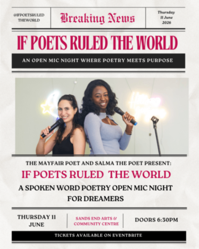 If Poets Ruled the World – SW London’s Hottest New Poetry Night!