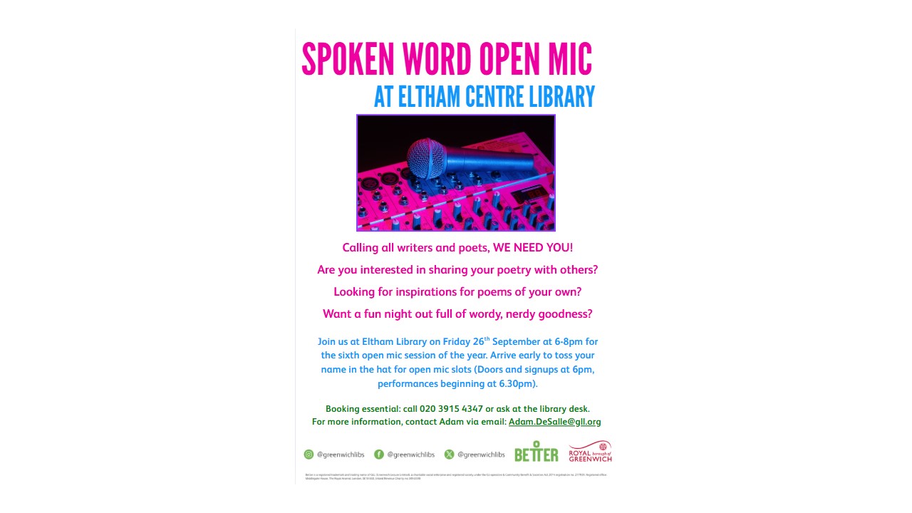 Drop The Mic @ Eltham Library 