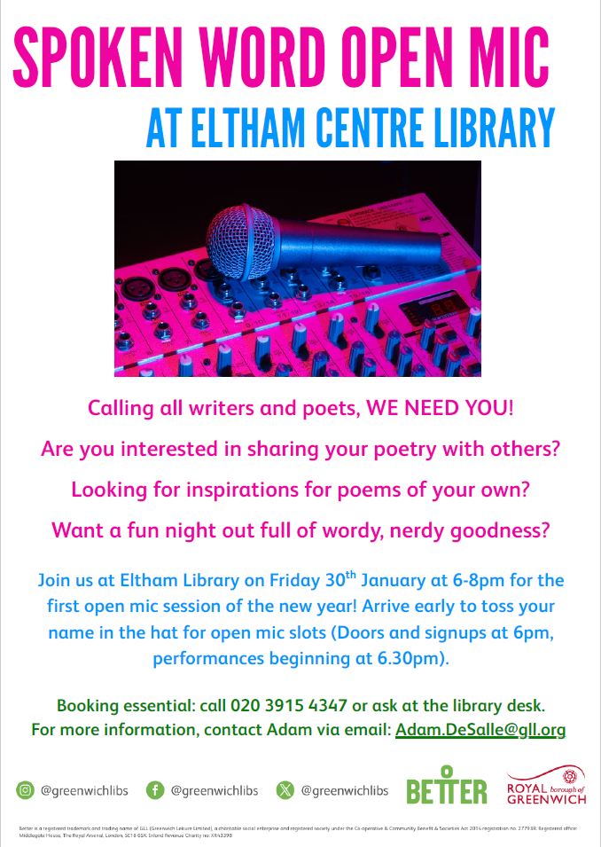 Eltham Library Open Mic