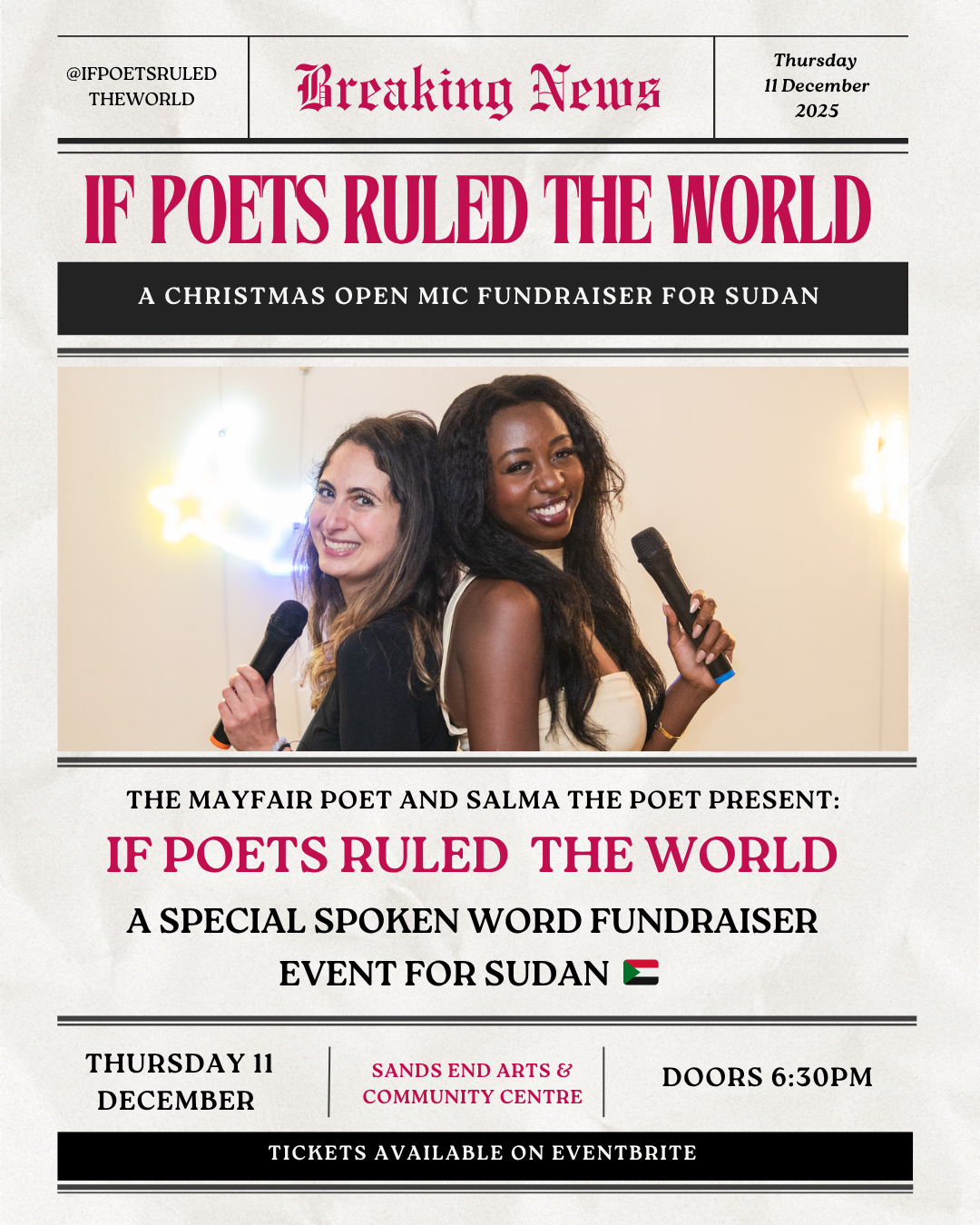 If Poets Ruled the World - Poetry Fundraiser for Sudan